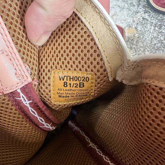 Twisted X Women's size 8.5B Cowgirl Square Toe Boots WTH0020 Embroidered NWOB - Picture 7 of 14